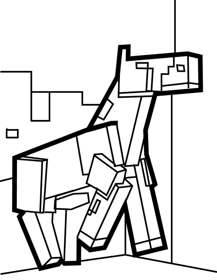 super coloring pages minecraft horse