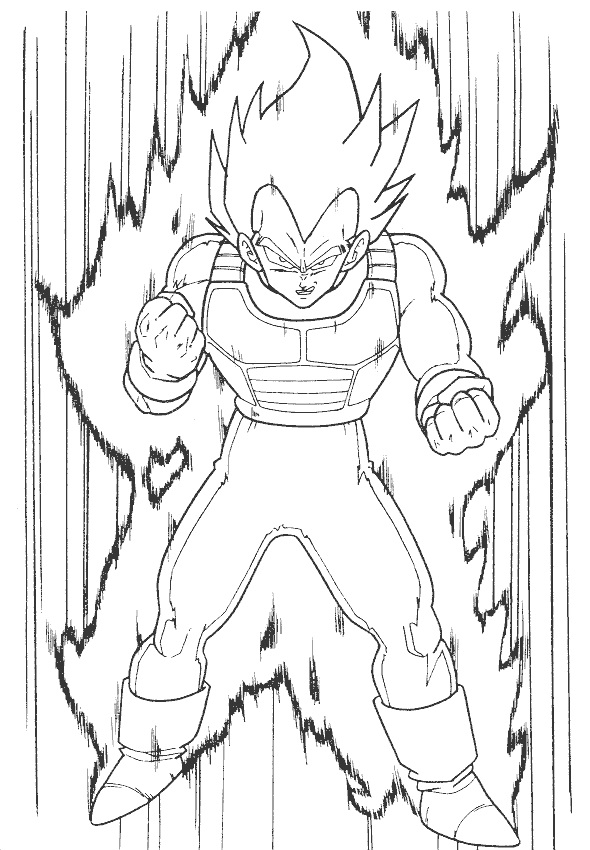 Super Saiyan Vegeta Coloring Pages