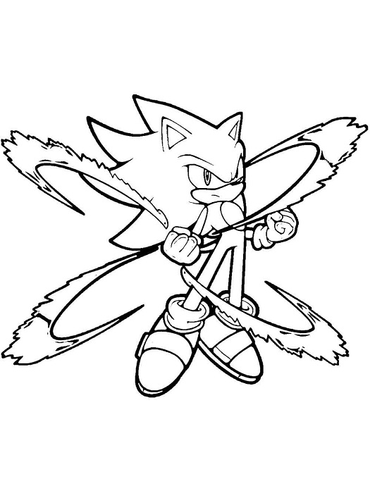 Super Sonic Coloring Pages
