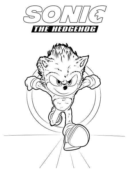 Super Sonic Movie Coloring Pages