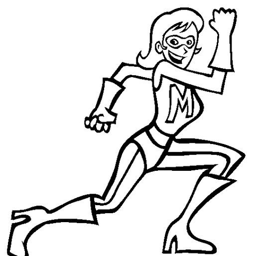 super mom coloring page