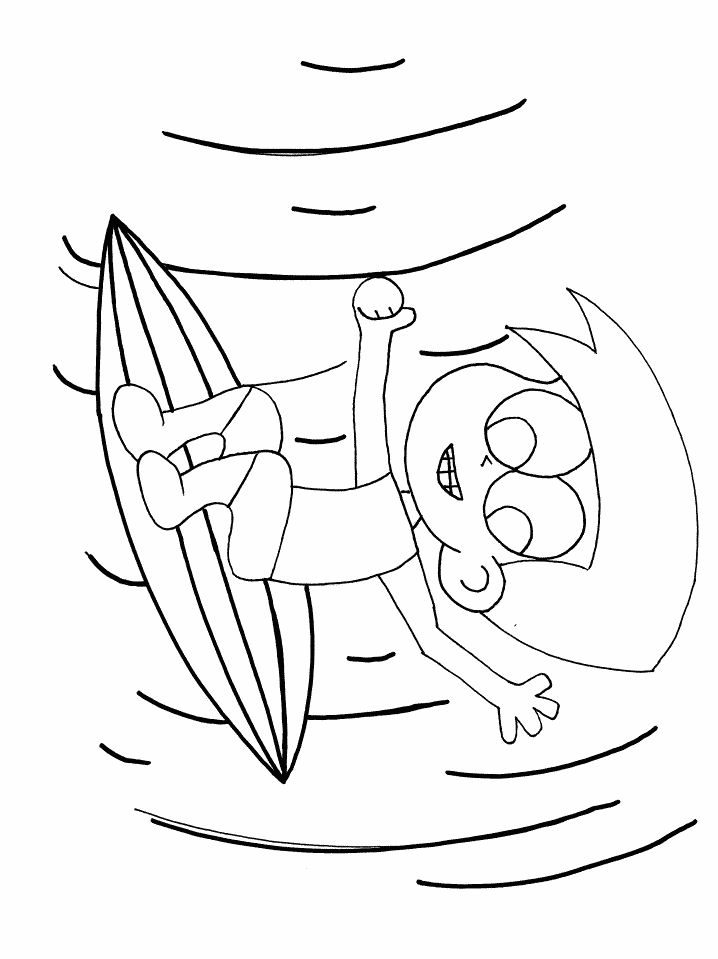 Download Surfing Sports Coloring Pages coloring page & book for kids.