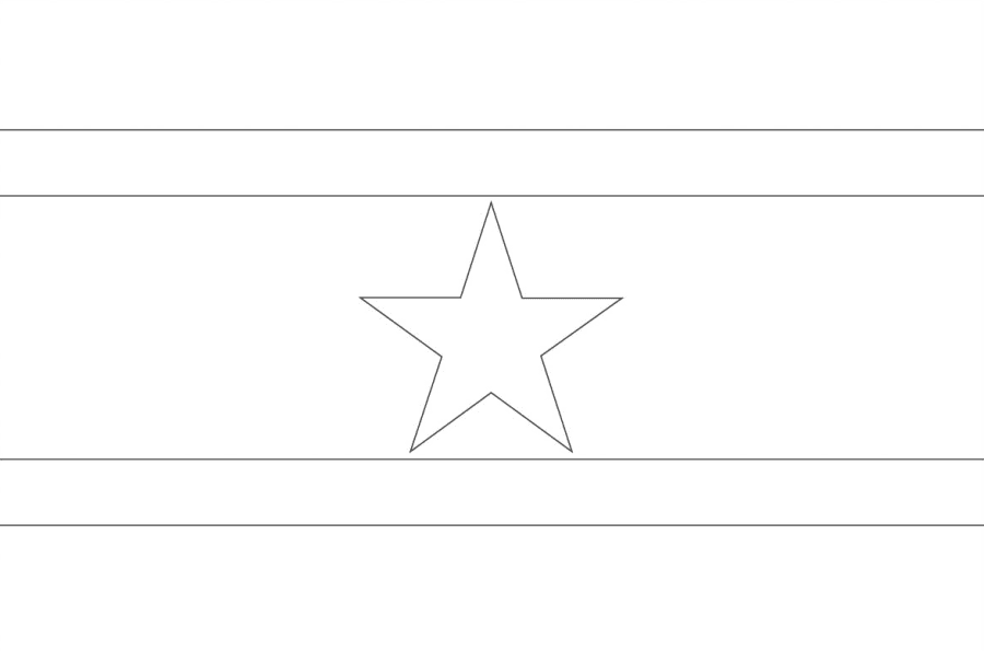 Flag of Suriname Coloring page
