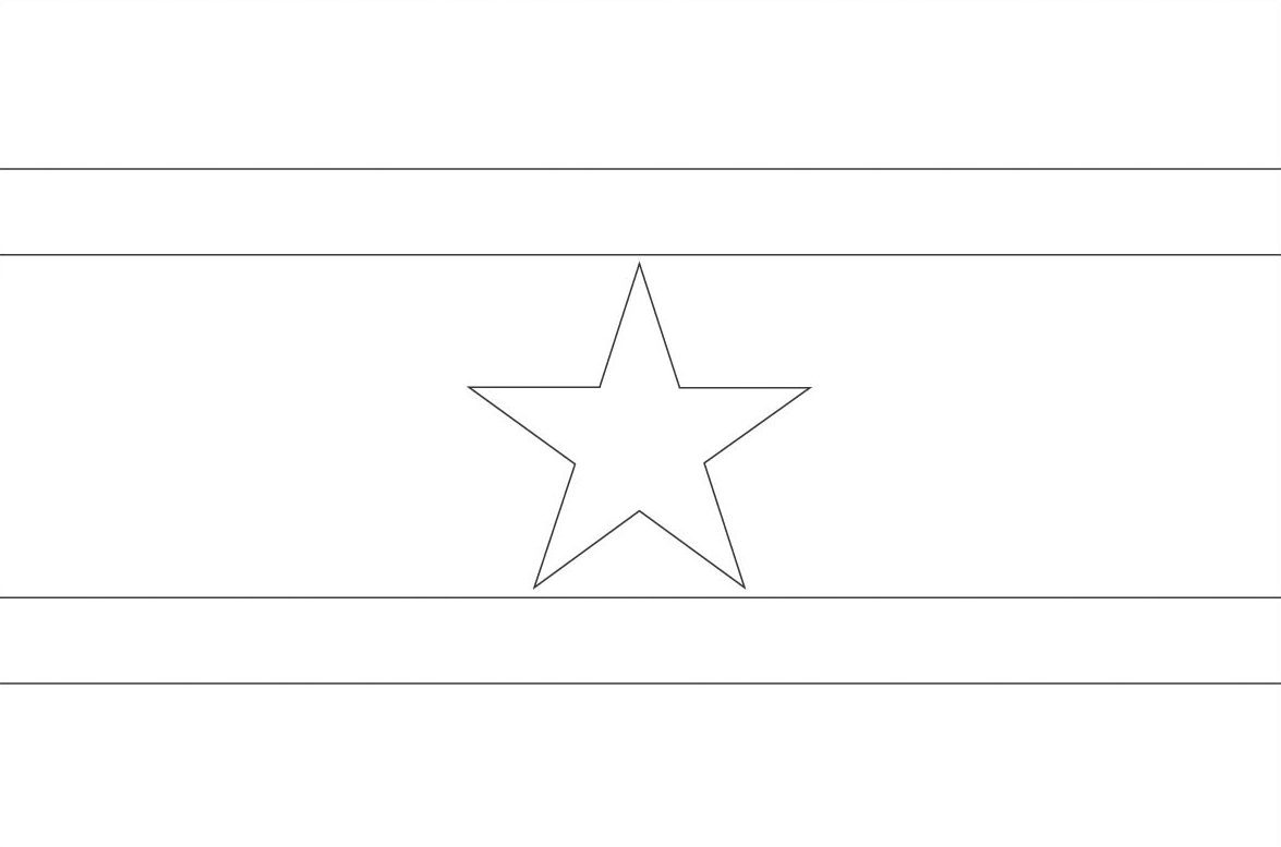 Flag of Suriname Coloring page