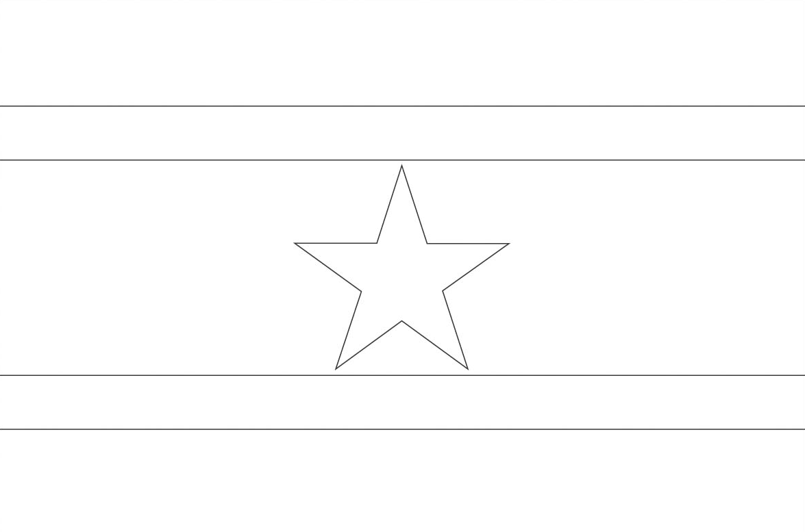 Flag of Suriname Coloring page