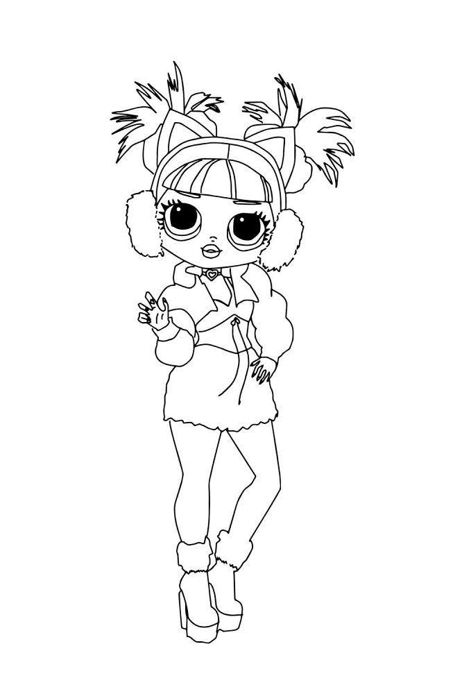 surprise omg dolls lol omg winter disco coloring pages