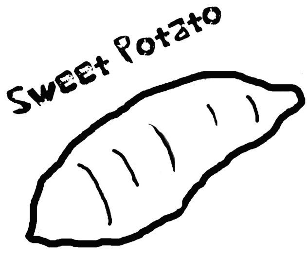 sweet potato coloring page