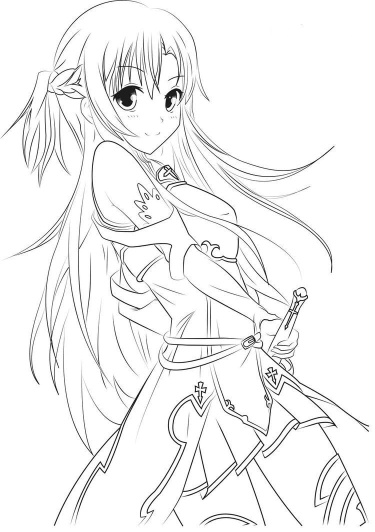 Sword Art Online Coloring Pages Printable