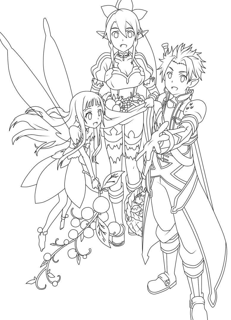 Sword Art Online Coloring Page