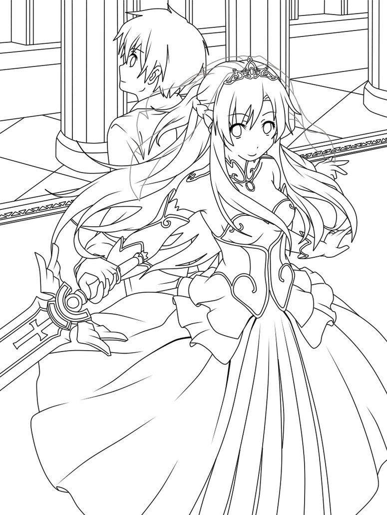 sword art online coloring pages