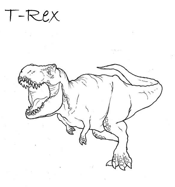 t-rex-coloring-page | Coloring Page Book