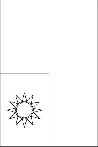 Taiwan flag coloring page