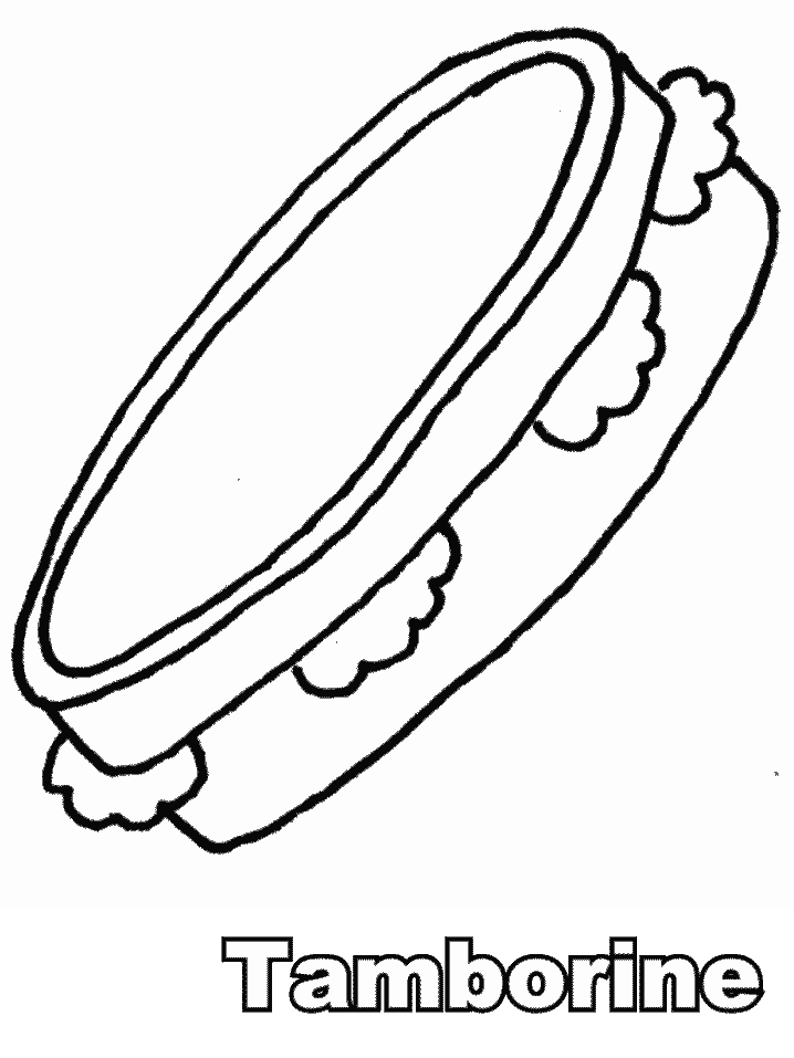 Tamborine Music Coloring Pages