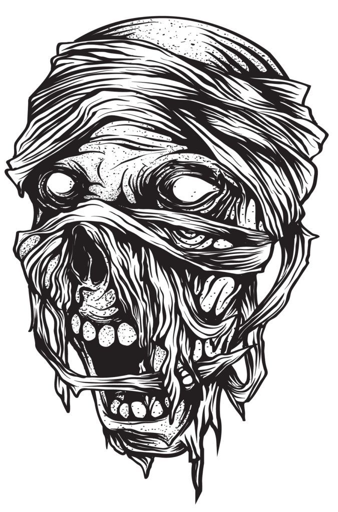 tattoo coloring pages zombie