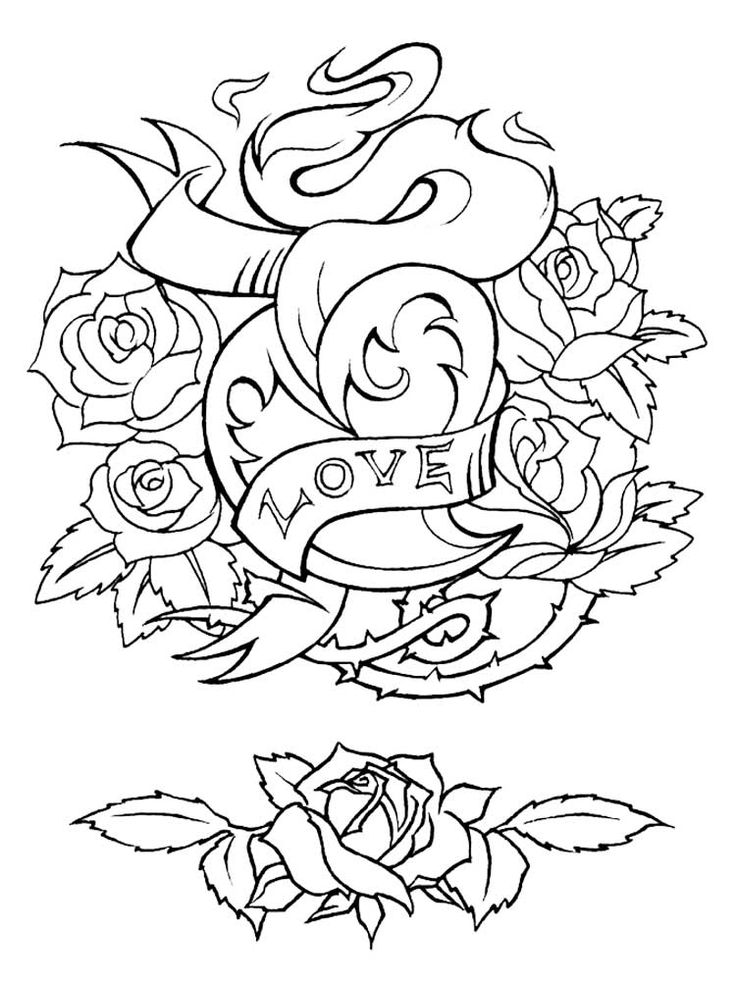 Tattoo Coloring Pages