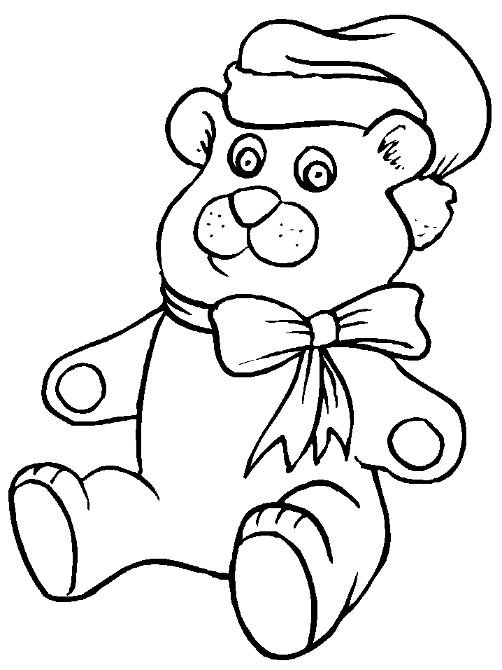 Teddy Christmas Coloring Pages