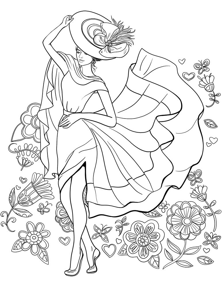 teenager flower coloring pages for teens