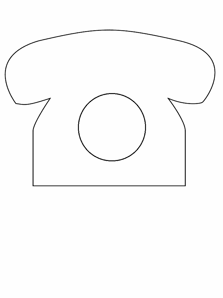 Telephone Simple-shapes Coloring Pages