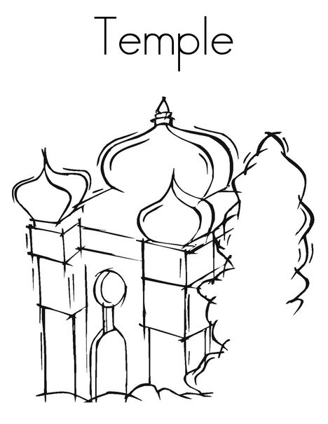 Temple Coloring Page