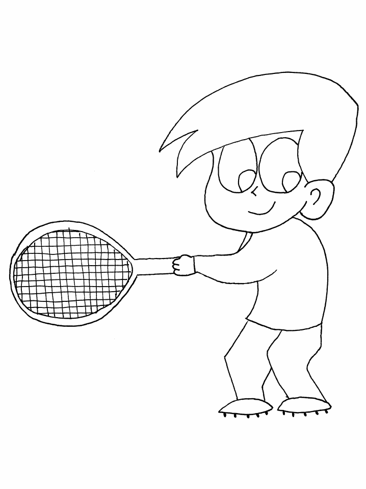 Tennis Tennisboy Sports Coloring Pages