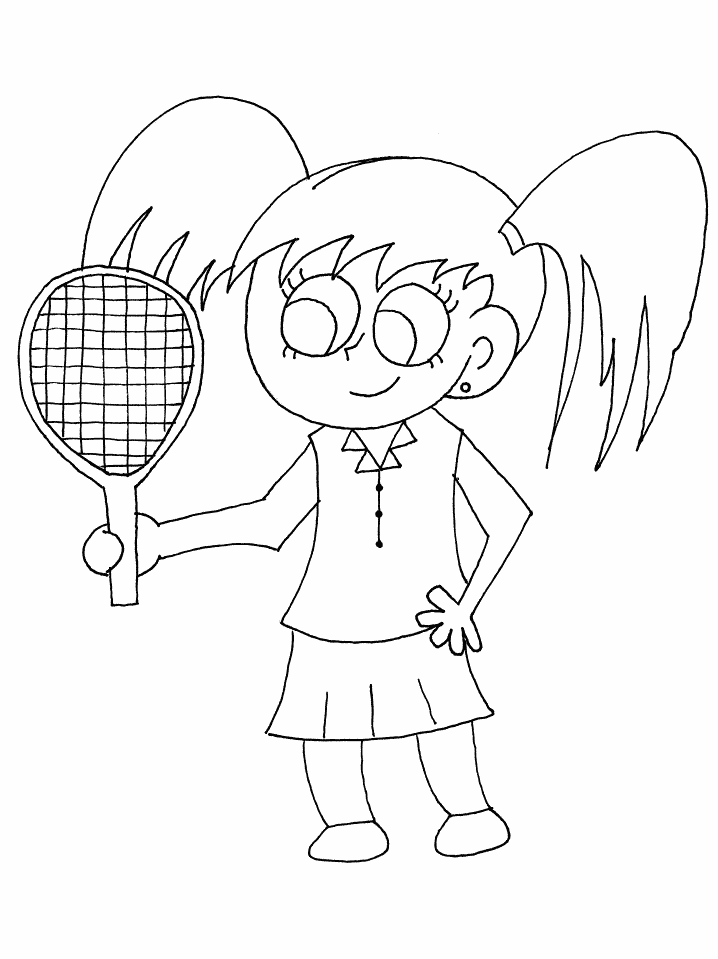 Tennis Tennisgirl Sports Coloring Pages