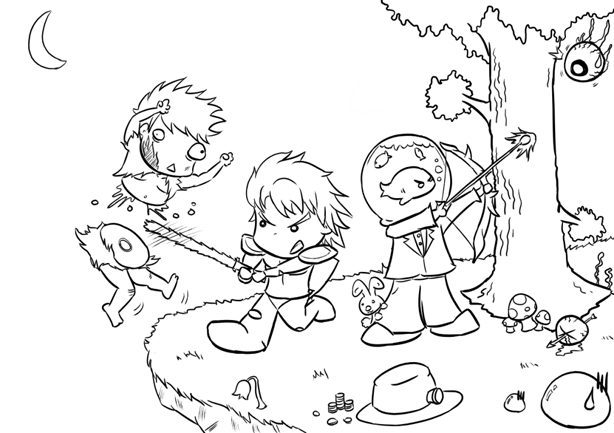 terraria winter coloring pages