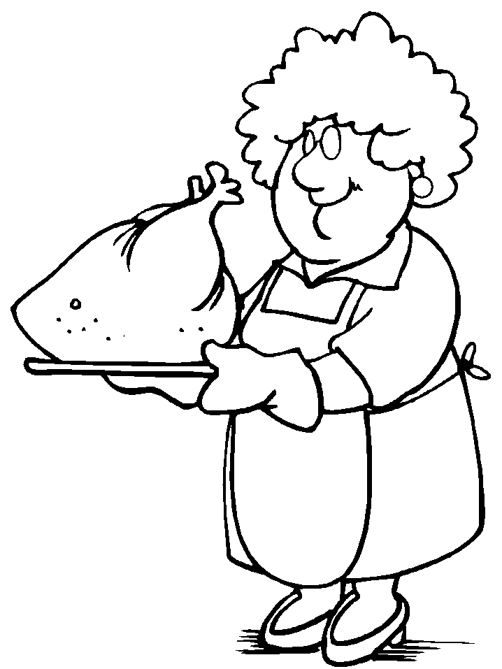 Turkey Dinner Coloring page