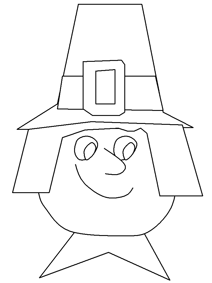 Pilgrim face coloring page