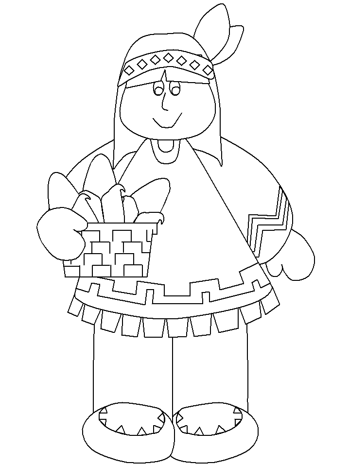 native american thanksgiving coloring page