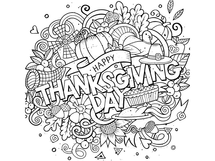 Thanksgiving Coloring Page