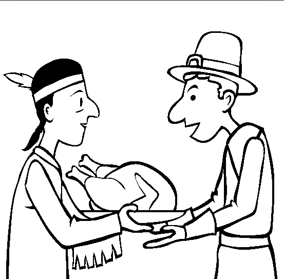 Thanksgiving Pilgrim coloring page