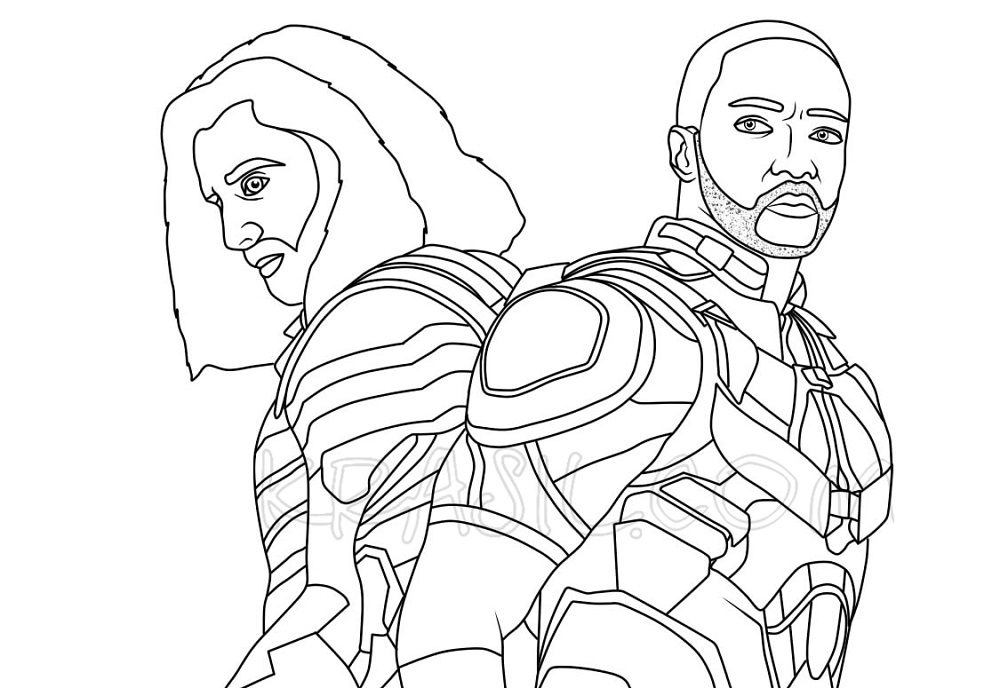 the falcon and the winter soldier coloring pages