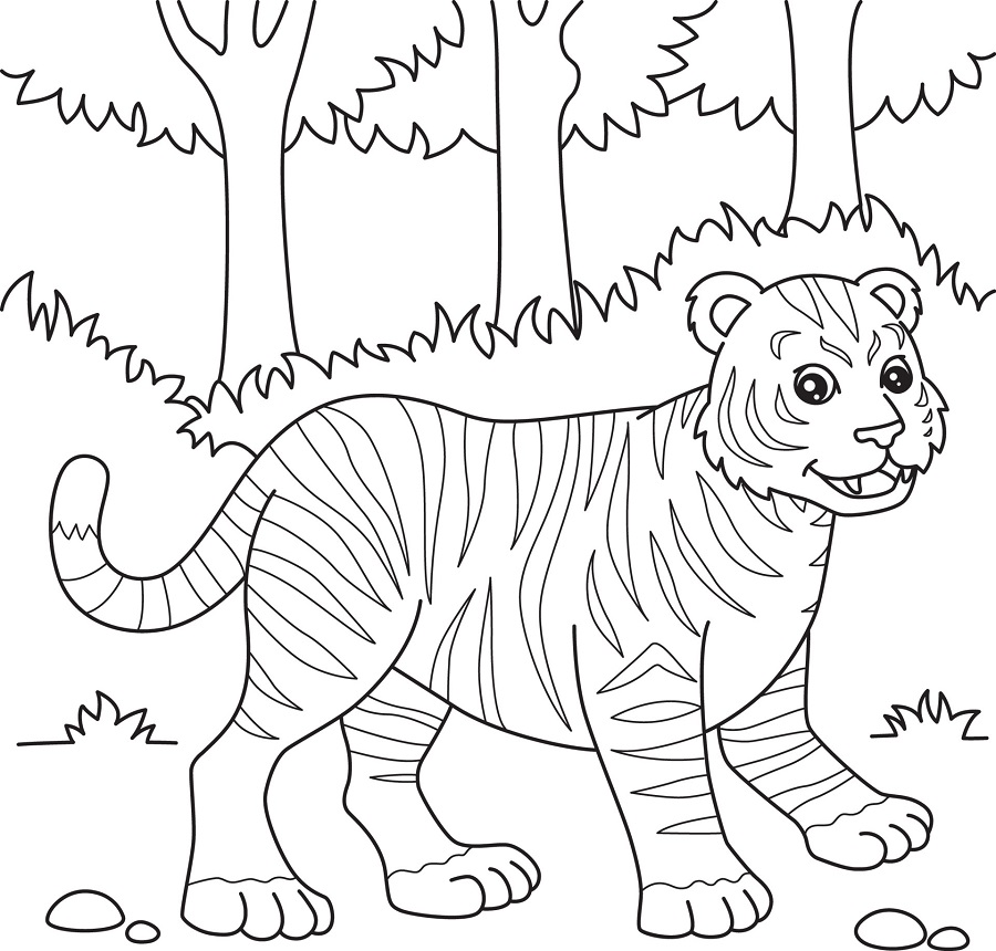 tiger coloring page