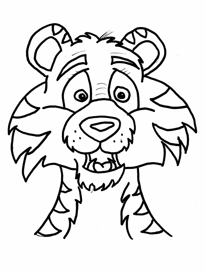 Tiger head Coloring Pages