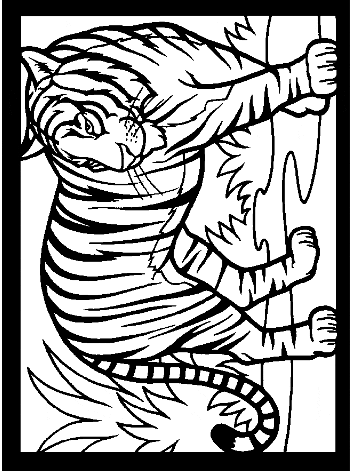 Realistic Tiger Coloring Pages