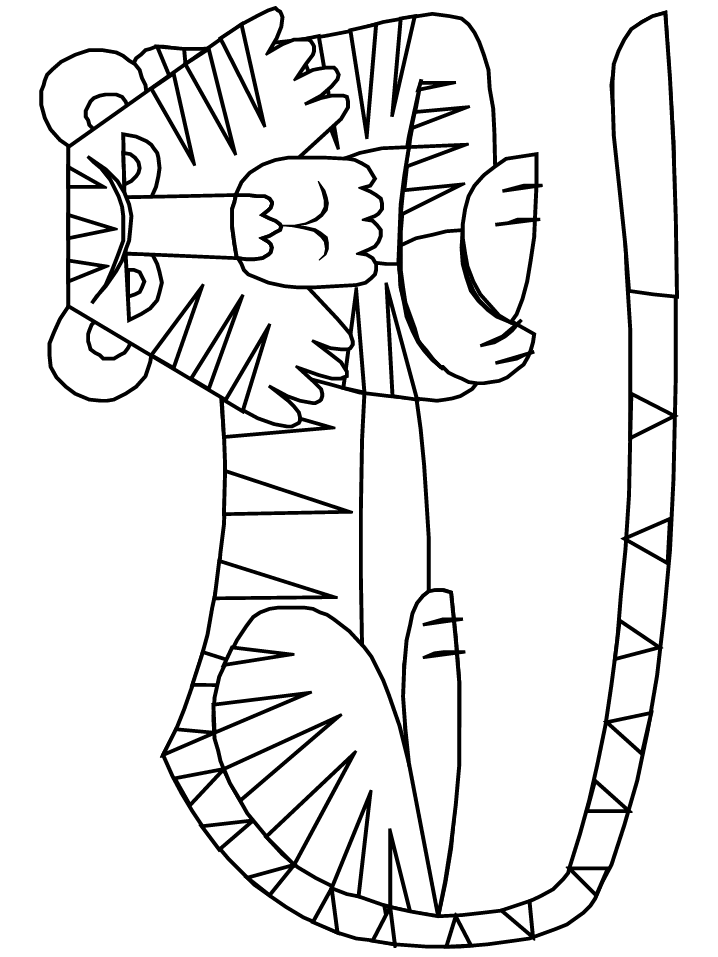 Tiger Art Coloring Pages