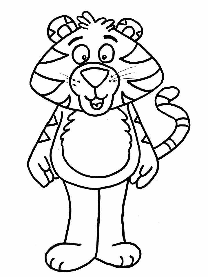 Cute Tiger Coloring Pages