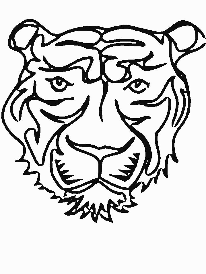 Tiger Face Coloring Pages