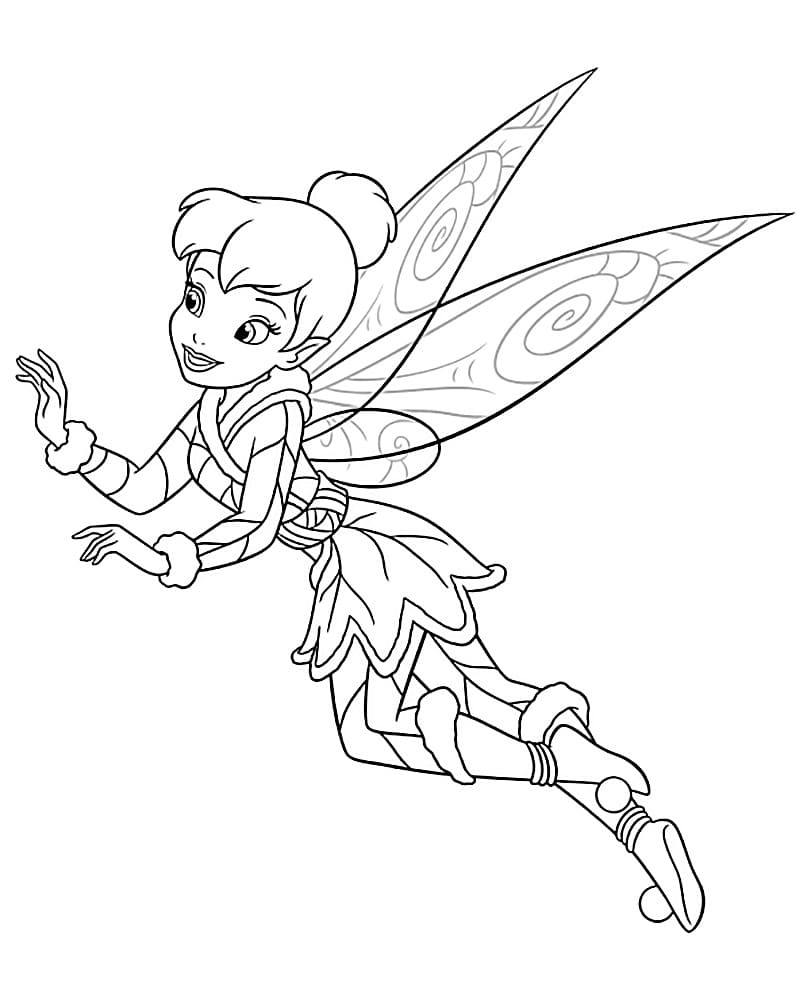 tinkerbell winter coloring pages