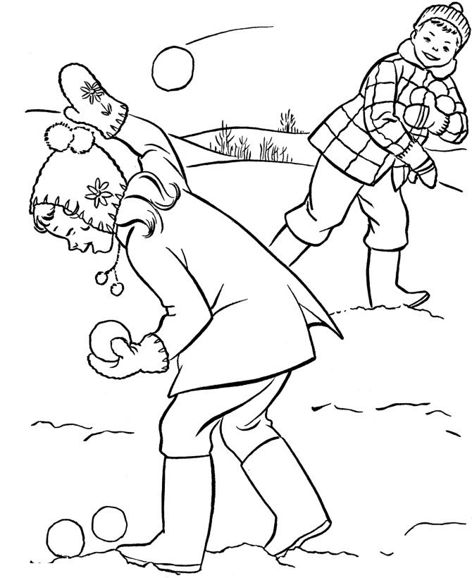 toddler coloring pages winter