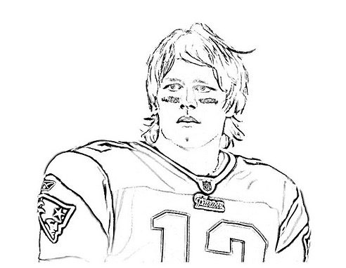 tom brady coloring page