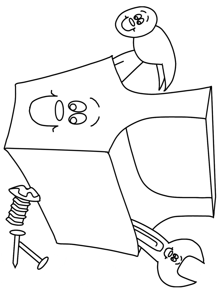 Toolbox Construction Coloring Page