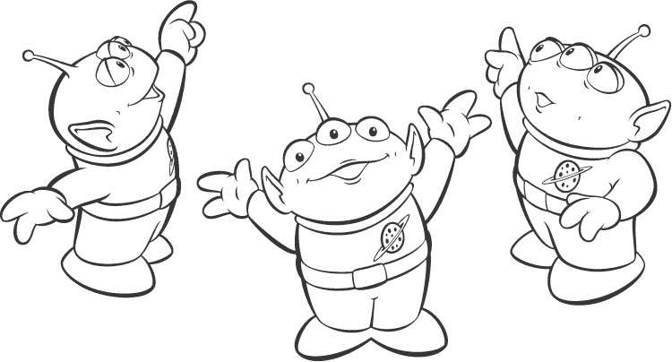 Toy Story Alien Coloring Page