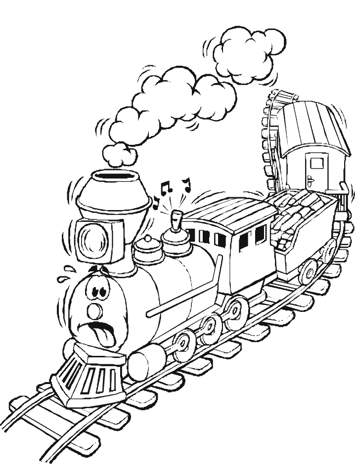 Steam Engine Trains Coloring Pages