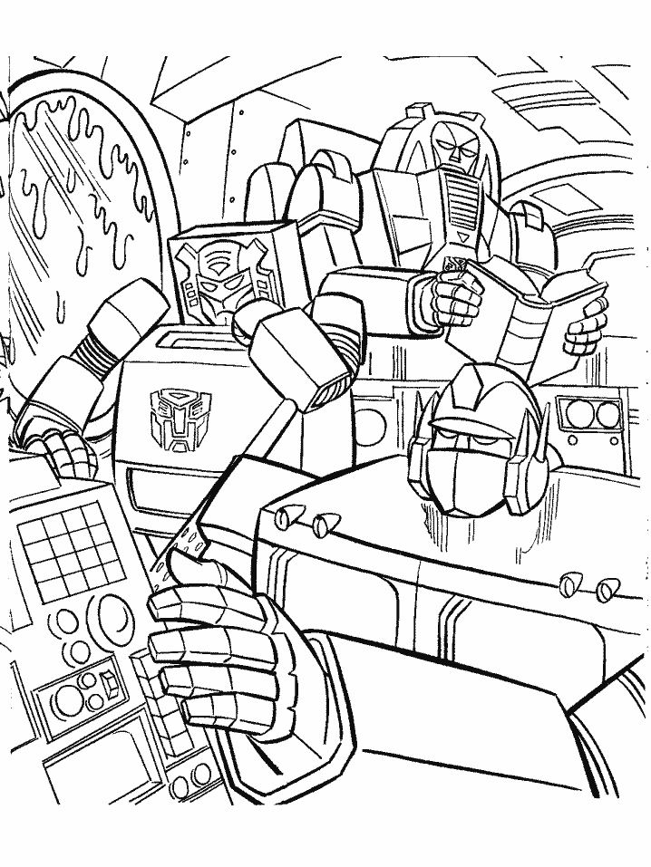 Transformers Cartoons Coloring Page For Kids