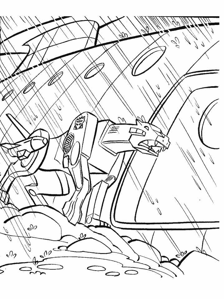 Transformers Cartoons Coloring Page Free