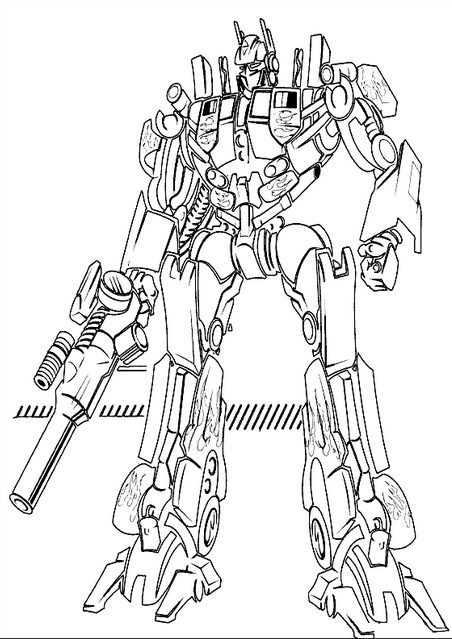 Transformers Optimus Prime Coloring Page