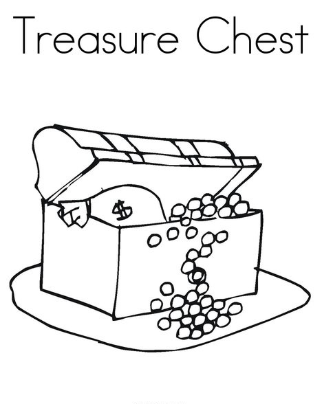 Treasure Chest Coloring Page