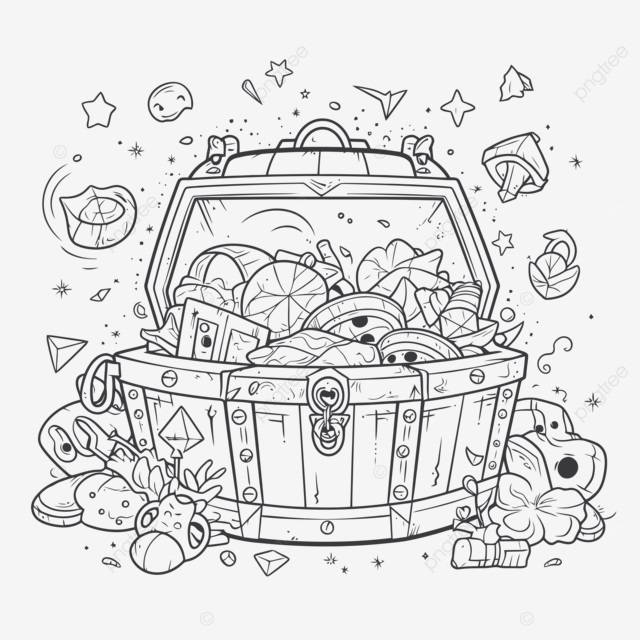 Treasure Coloring Pages