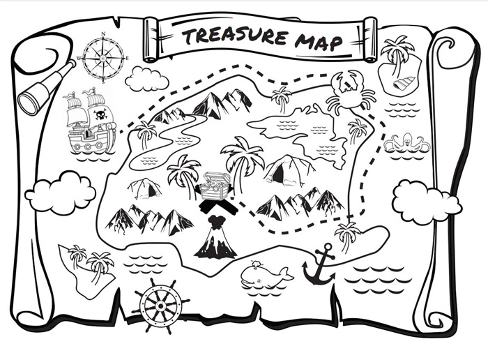 Treasure X Coloring Pages